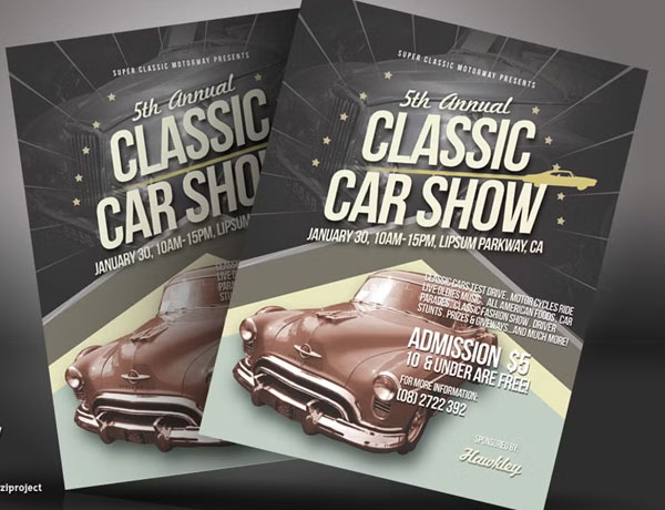 Classic Car Show Flyer Templates Download