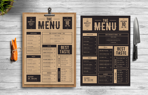 Classic Food Menu Flyer Design