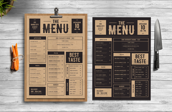 Classic Food Menu Template