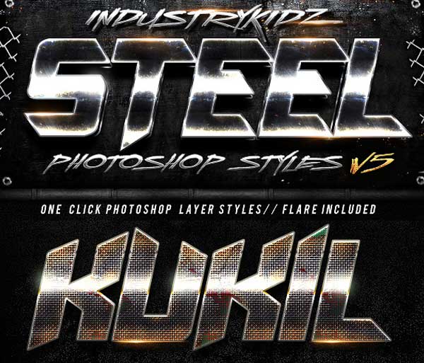 Classic Metal Photoshop Layers Styles