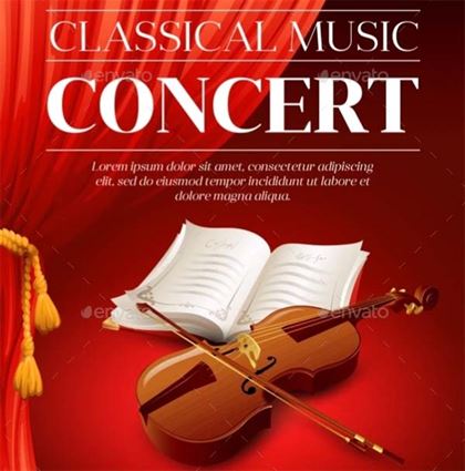 Classical Music Concert Poster Design Template