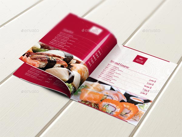Classy Food Restaurant Menu Brochure Template