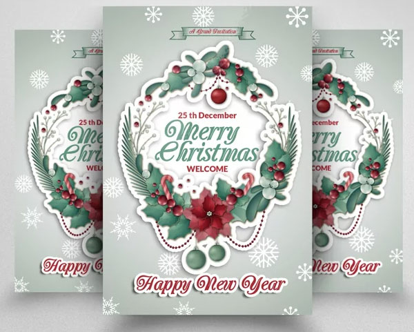 Classy Happy Christmas Flyer Template
