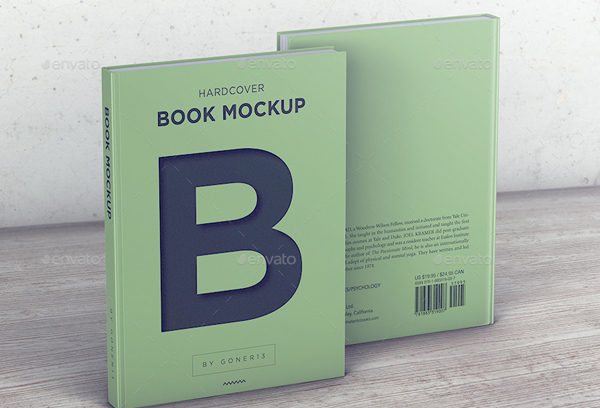 Clean Hardcover Book Mockups PSD Design Template