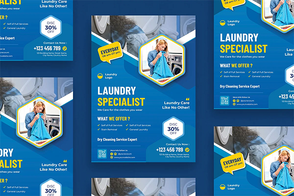 Clean Laundry Flyer Design