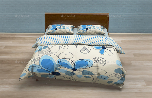 Clean Photorealistic Bed Linen Mockup