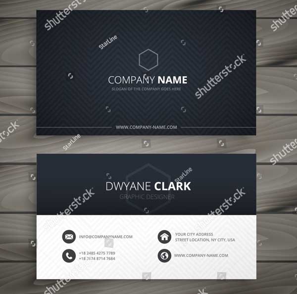 Clean Dark Business Card