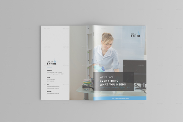Cleaning Service Corporate Brochure Template