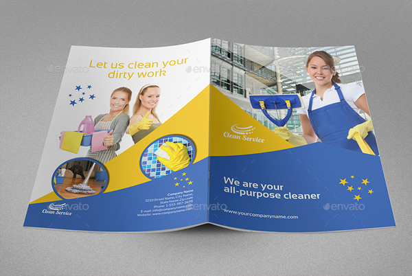 Cleaning Services Brochure Template