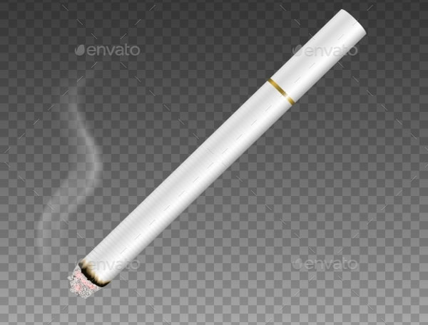 Clear Blank Whole Lit Cigarette Mockup