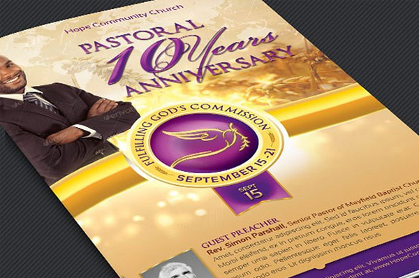 Clergy Anniversary Service Program