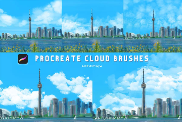 Cloud Brushes Template