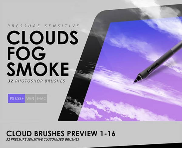 Clouds & Fog & Smoke Photoshop Brushes