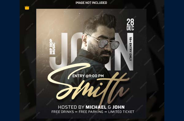 Club Events Flyer Free PSD Template