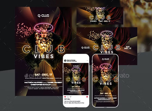 Club Vibes Instagram Banners