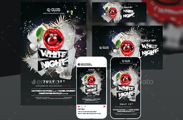 Club White Party Instagram Template