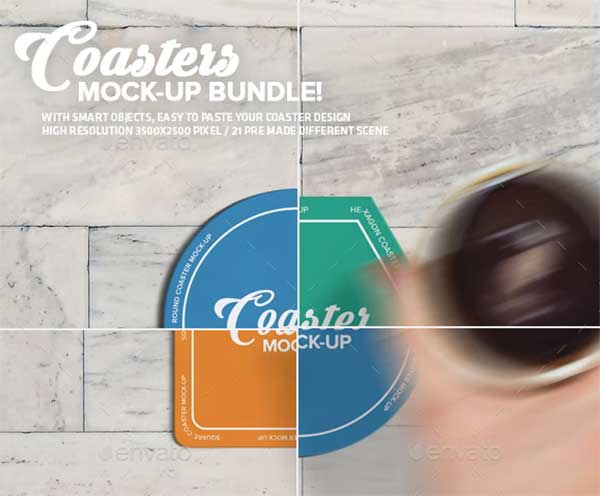 Coasters Mock-Up Bundle