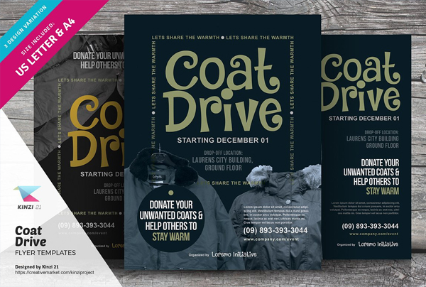 Coat Drive Flyer Templates