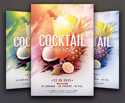Cocktail Beach Party Flyer Template