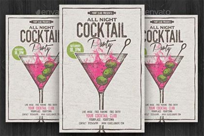 Cocktail Club Party Flyer Template