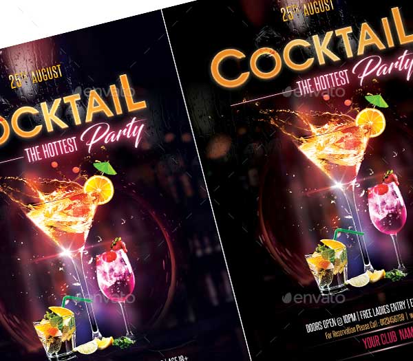 Cocktail Music Party Flyer Template