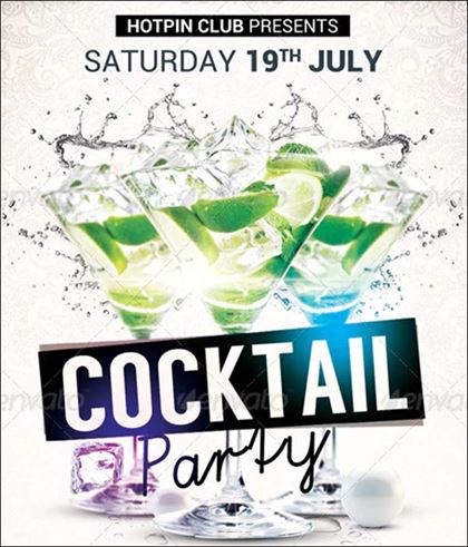 Cocktail Party Flyer Template Design