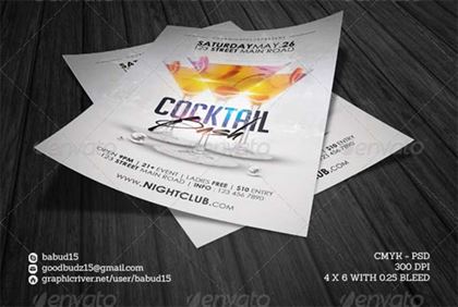 Cocktail Party PSD Flyer Template