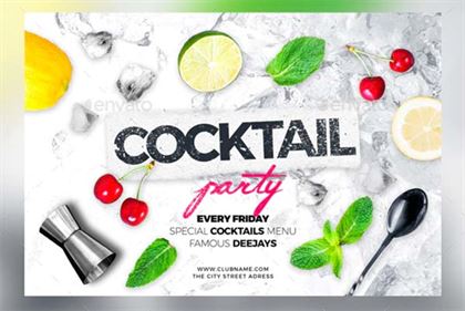 Cocktail Weekend Party Flyer Template