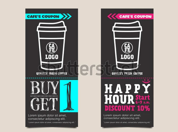Coffee Coupon Card Voucher Template