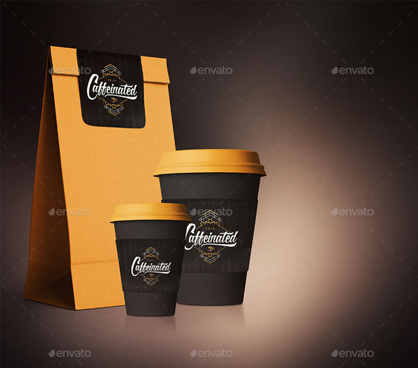 Coffee Cup & Coffee Package Mock-Up