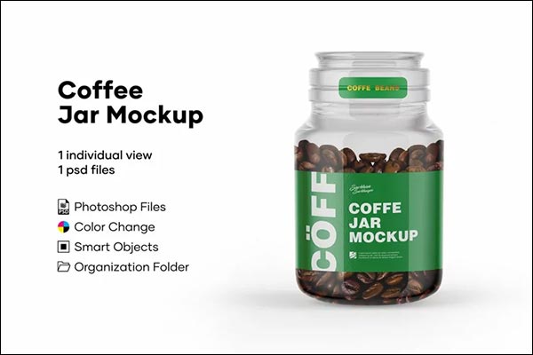 Coffee Jar Mockup