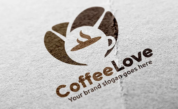 Coffee Love Logo Printable Template