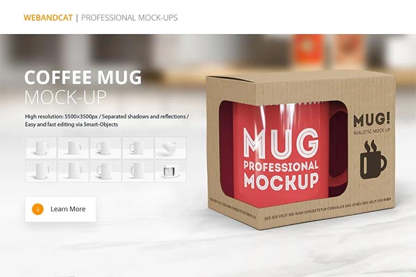 Coffee Mug Mockup PSD