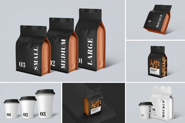 Coffee Packaging Mockups Set