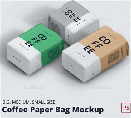Coffee Paper Bag Mockup Bundle