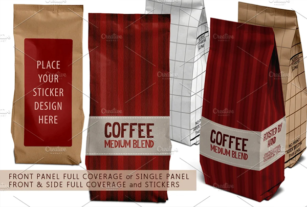 Coffee Paper Bag Mockup