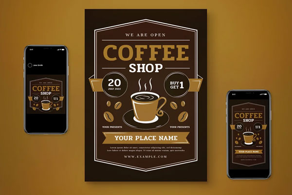 Coffee Shop Grand Opening Instagram Template