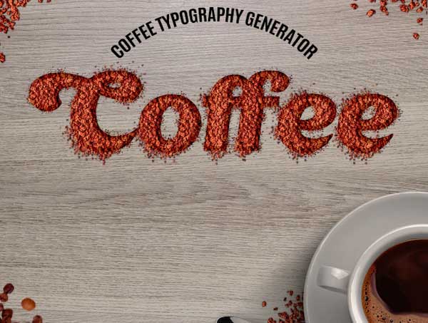 Coffee Typography Action Photoshop Actions