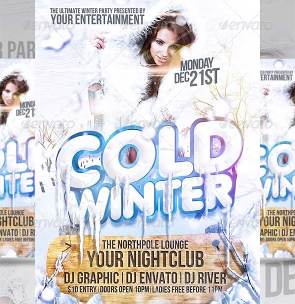 Cold Winter Party Flyer