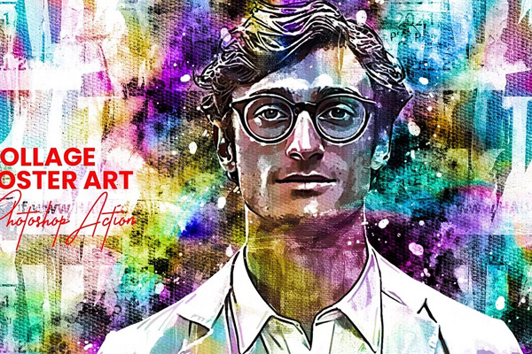 Collage Poster Art Photoshop Action