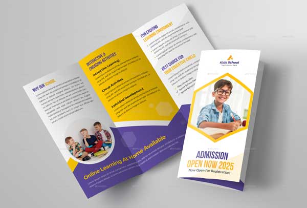 College Education Trifold Brochure Template