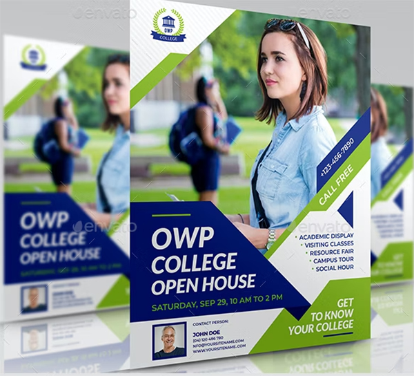 College Open House Flyer Template