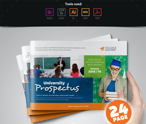 College University Prospectus Brochure Design