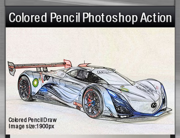 Colored Draw Photoshop Action