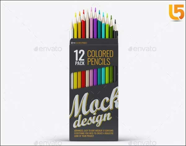 Colored Pencils Pack Mock-Up