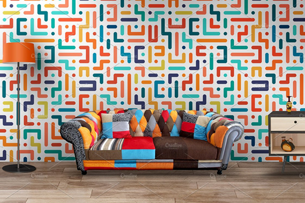 Colorful Geometric Striped Patterns
