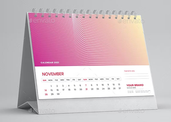 Colorful Gradient Desk Calendar