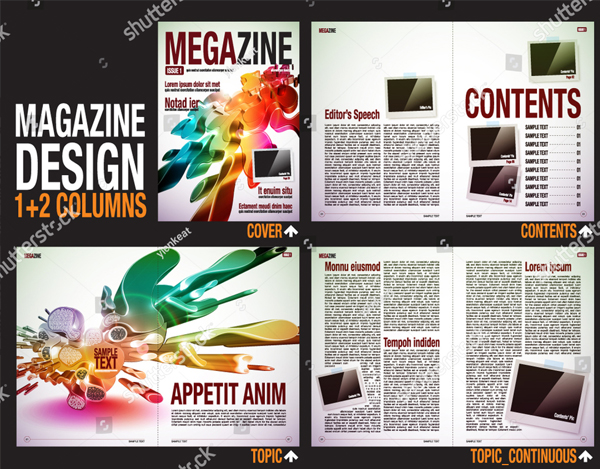 Colorful Magazine Layout Design Template