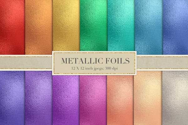 Colorful Metallic Foil Textures