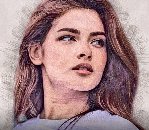 Colorful Pencil Drawing Photoshop Actions